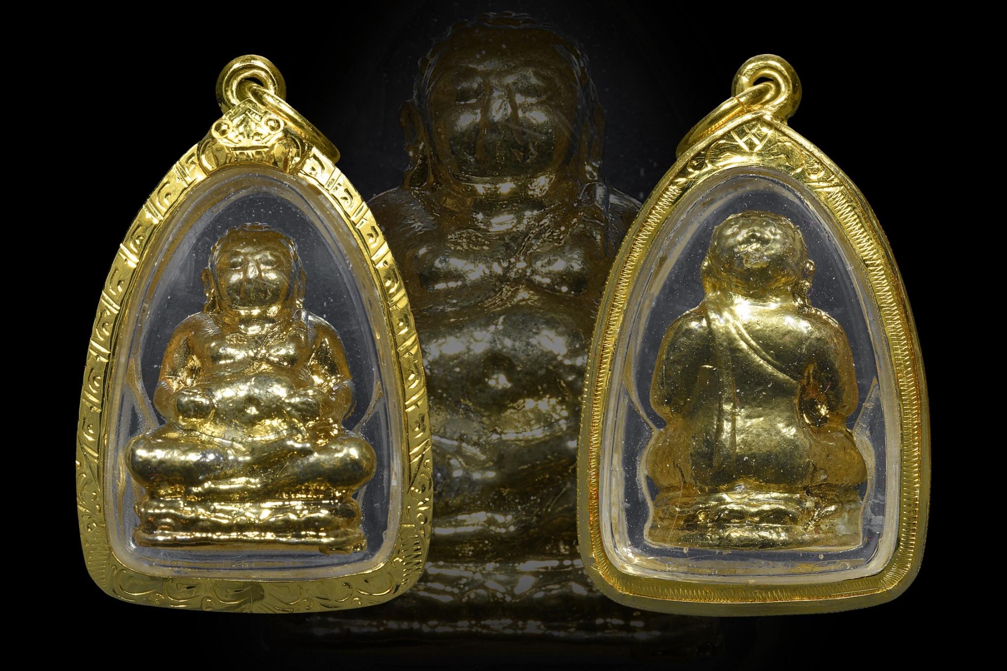 泰国佛牌 寺庙屈啦肯丽 龙婆添大师 善加财 配戴型 附