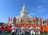 【正牌】屈哈瑪塔主廟 大法會 阿贊巴素大師 龍婆Kim大師 太陽花佛牌 金邊款 連閃銀邊防水殼 (No.29290)