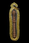 泰國聖物 龍婆嚴大師 鬼王法仗 (紅銅版)配戴型 連閃金色邊防水透明殼(NO.26802)