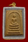 【正牌】龍婆錠大師 崇笛佛牌(黃色 大模)附驗證卡 連意大利金鑽防水殼(No.29855)
