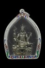 高僧龍婆拉架大師 濕婆神【苦行僧法相】鍍銀版 小立尊 連純銀龍也防水殼(No.28354)