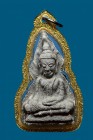 【陰料】龍婆浸蘭大師 第一期 首哈派粉佛祖 親筆雙色符印 配戴型 連閃金色防水殼(No.30352)