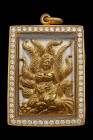 【正牌】樹仙廟 龍婆勇郁大師 九尾狐仙 連意大利金鑽防水殼(No.29848)