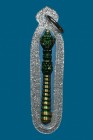 泰國聖物 龍婆嚴大師 鬼王法仗 (黃銅綠色)配戴型 連閃銀色邊防水透明殼(NO.26804)