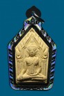 【正牌】寺廟屈三暗 龍婆炎大師 坤平佛牌 {後酒仙} 附驗證卡 連銀色鐳射防水殼(No.29271)