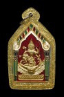 【正牌】寺廟屈嬌戰化 帕啦賴騎鷹神 後哈努曼 配戴型 連閃金色邊防水殼(NO.29952)