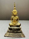 泰國佛像 九大聖僧阿贊多大師【黃金古佛】8寸高 供奉型 附驗證卡 鑑定真品 (No.29785)