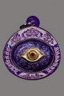 【正牌】2560年四面神大法會 桃花眼{黃色寶石}配戴型 連鐳射紫色邊防水殼 (NO.30185)