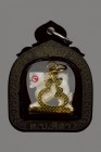 【正牌】龍婆馬哈史喇{龍婆濟公} 象骨招財醒 配戴型 連特色鐳射防水殼(No.29877)