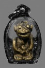 【正牌】寺廟屈華考 高僧龍婆Yim大師 靈猴 小立尊 附驗證卡 連閃黑色防水殼(No.29766)
