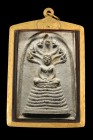 泰國佛牌 寺廟屈帖舌念他哇 周冠羅大師 七龍佛 {普遍模} 配戴型 附驗證卡(No.24195)