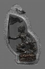 泰國佛牌 龍婆努燕大師 令旗哈努曼天神佛牌 配戴型 連閃銀色邊防水外殼(No.28007)
