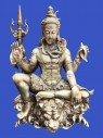 【正神】泰國佛像 高僧龍婆拉架大師 濕婆神(苦行僧法相) (約6寸高) 銀色 供奉型 (NO.29736)