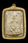 泰國佛牌 寺廟Wat Koosalot  龍婆班 阿贊Som Phong 崇笛騎哈努曼 配戴型 附驗證卡(No.22396)