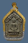 【陰料】龍婆浸蘭大師 首哈派粉坤平(細模單印) 連意大利金半鑽防水殼(NO.29691)