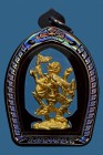 【正牌】高僧龍婆KEY大師 哈努曼天神 小立尊{細模 金色} 配戴型 連鐳射防水殼(No.29668)