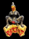【陰料】泰國佛像 阿贊普丁師傅 咩霸坐骷髏【5.5寸高】供奉型(No.29720)