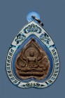 【正牌】屈破史實額 龍婆濟公大師 貝葉佛 配戴型 連藍色鐳射防水殼(No.30135)