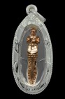 泰國聖物 阿贊旁師傅 2565年 天神鑽石法刀{混合銅聖材質}配戴型 連純銀防水殼(No.24273)
