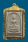 【正牌】屈班柏(老虎廟) 龍婆笨大師 菩提佛 附驗證卡 配戴型 連意大利金防水殼(No.30198)