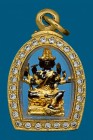 【正牌】寺廟屈鐵冠燙 四面神 小立尊【黑金色】配戴型 連意大利金鑽防水殼(No.30523)
