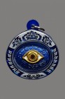 【正牌】2560年四面神大法會 桃花眼{藍底藍寶石} 配戴型  連藍色鐳射防水殼(No.30101)