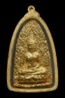 泰國佛牌 寺廟屈三暗 龍婆炎大師{第一期} 碰派坤平 (金面版) 配戴型 附驗證卡(No.25201)