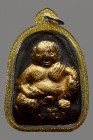 【陰料】已故清邁高僧古巴神尼大師 {一期} 坤昌 連閃金邊防水殼 附驗證卡(No.30316)