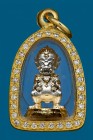 【正牌】寺廟屈旺定 龍婆GEE大師 五眼四耳天神{細模} 配戴型 連意大利金鑽防水殼(No.30533)