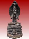 【正神】泰國佛像 阿贊並師傅 靈蛇盼柏間天神 坐拉胡天神【14寸高】供奉型(NO.30447)