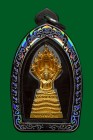 【正牌】寺廟屈求柯 龍婆近大師 澤度今 小立尊{鍍金版大模}配戴型 連銀色鐳射防水殼(No.29729)