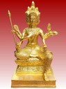 【正神】泰國佛像 寺廟屈班柏 老虎廟 龍婆三安大師 四面神 【13.8寸高】供奉型 {燙金版}(No.29921)