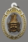 【正牌】寺廟屈魁敦 龍婆匹大師 魯士破鏡 魯士頭佛牌 配戴型 連鐳射防水殼(No.30511)