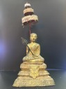 泰國佛像【黃金古佛】禪定佛祖 供奉型 (11寸高) 連沙瑪公鑑定卡 鑑定真品(No.29784)