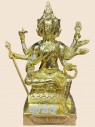 【正神】寺廟屈班柏 老虎廟 龍婆三安大師 四面神【約高6.7寸】供奉型 (No.30377)