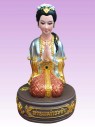【正神】孔雀王 古巴阿里阿察大師 願望女神 (銀色) 供奉型 {6寸高} (No.29735)