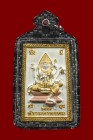 【正牌】古巴杰仕納大師 象神佛牌 後四面神{三色}配戴型 連黑銀色邊防水殼(No.29775)