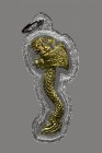 【正牌】寺廟屈所術運 帕阿贊立大師 2559 水龍滅魔斧 含拉胡 連閃銀色防水殼(No.29710)