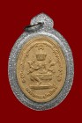 泰國佛牌 高僧周冠馬哈蘇拉薩大師 四面神 連閃銀色邊防水殻(No.28073)