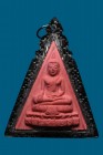 泰國佛牌 寺廟屈泥顯 所燙佛 配戴型 連黑銀防水殼 (No.15766)