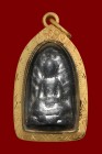 【正牌】寺廟屈朗 龍婆多大師 帕洛佛【細模鉛版】過廟版 附驗證卡 連70%金防水殼(No.29193)