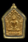 【正牌】寺廟屈朗夾 龍婆沙礦大師 2543 坤平佛牌 附驗證卡 連純金防水殼(No.29782)