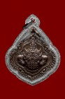 【正牌】寺廟屈班柏 龍婆三安大師 拉胡天神 配戴型 連閃銀色防水殼(No.29657)