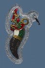 【正牌】寺廟屈間帕那共 大法會 2557年 水龍神 配戴型 連閃銀色邊防水殼 (No.29817)	
