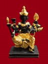 【正神】泰國佛像 寺廟屈班柏 老虎廟 龍婆三安大師 四面神【2.5寸高】黑金色 小供奉尊(No.29838)