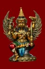【正牌】寺廟屈通那米 龍婆嚴大師 鷹神迦樓羅【彩繪 2寸高】供奉型(NO.28614)