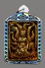 【正牌】樹仙廟 龍婆勇郁大師 九尾狐仙 (人緣油版)連銀色鐳射防水殼(No.30079)