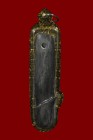 泰國聖物 寺廟屈魁敦 龍婆匹大師 靈木巴拉結 配戴型 連黑金色邊防水殼(No.20947)