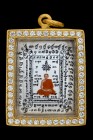 【正牌】 寺廟屈啦肯曳 龍婆醒大師 早期 自身locket 配戴型 連意大利金鑽防水殼(No.29825)