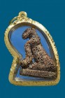 【正牌】寺廟屈啦肯麗 聖僧龍婆添大師 獸牙虎 配戴型 附驗證卡 連純金防水殼(No.29746)